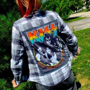 KISS upcycled flannel
